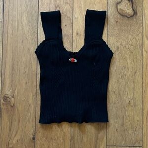 rose detail tank top